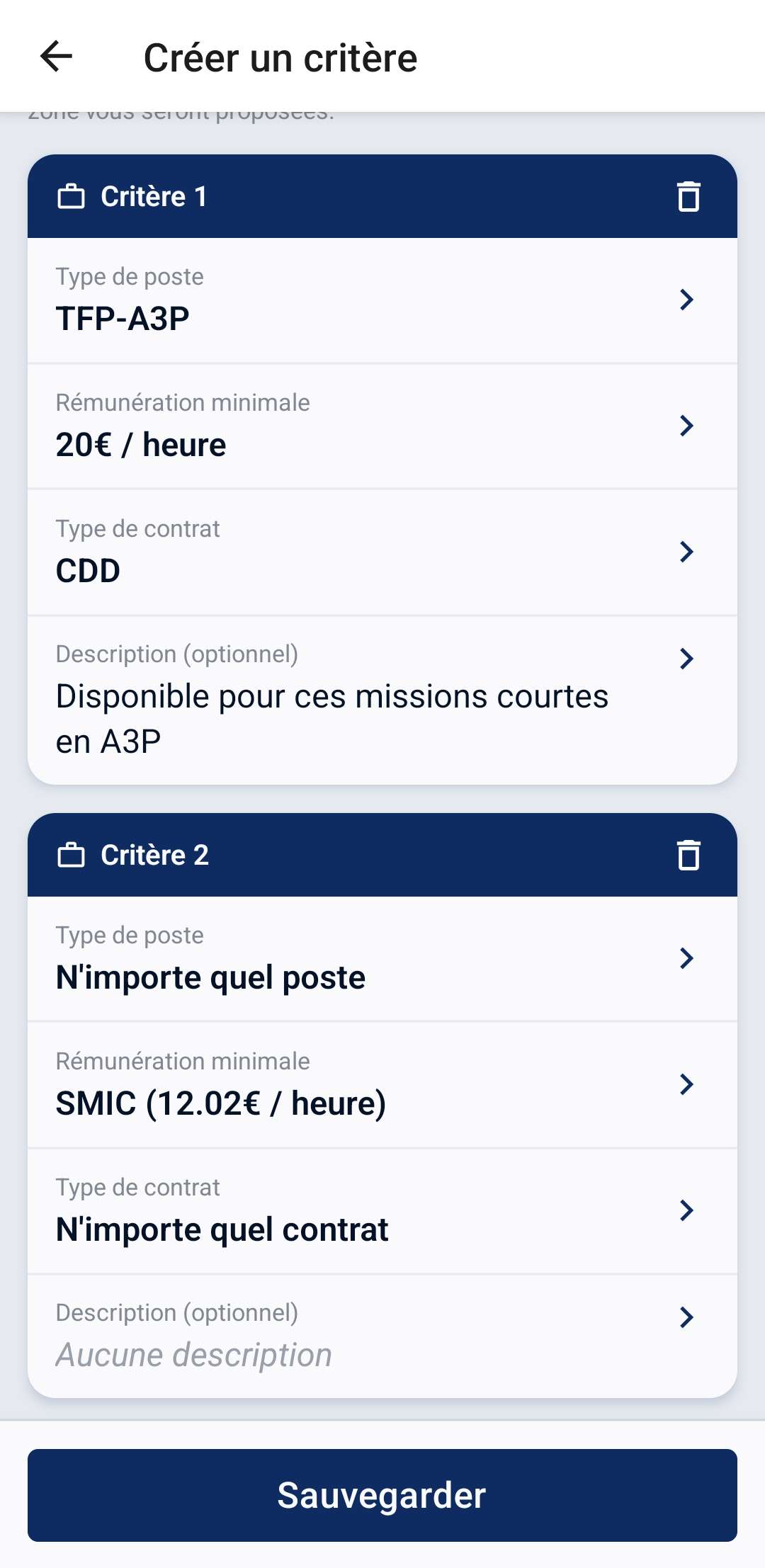 Capture d'écran de la photo de profil sur l'application SeekGuard